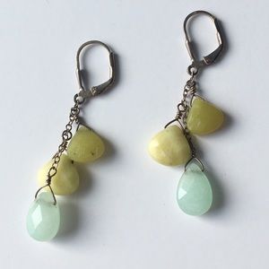 Seaglass Colored Drop Earrings